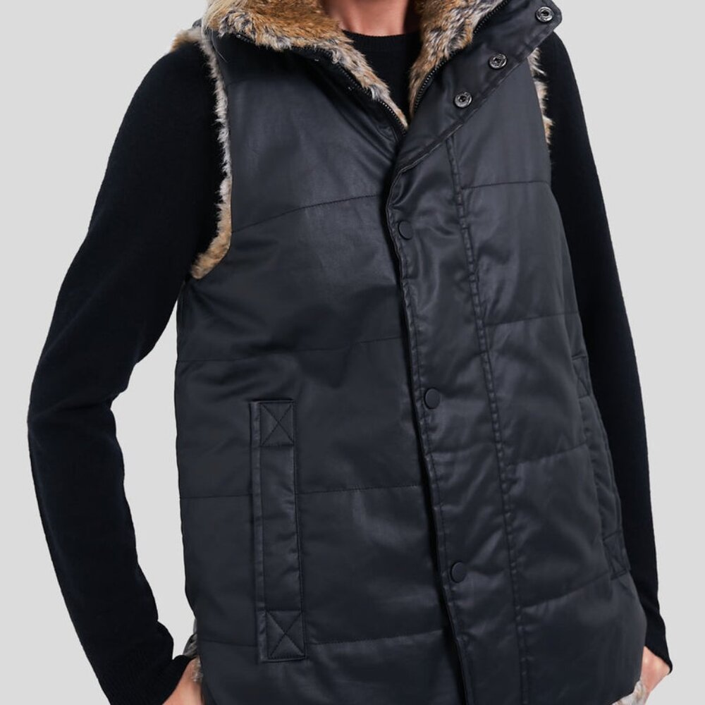 TUCKERNUCK Emilia Wax Fur Reversible Vest NWT